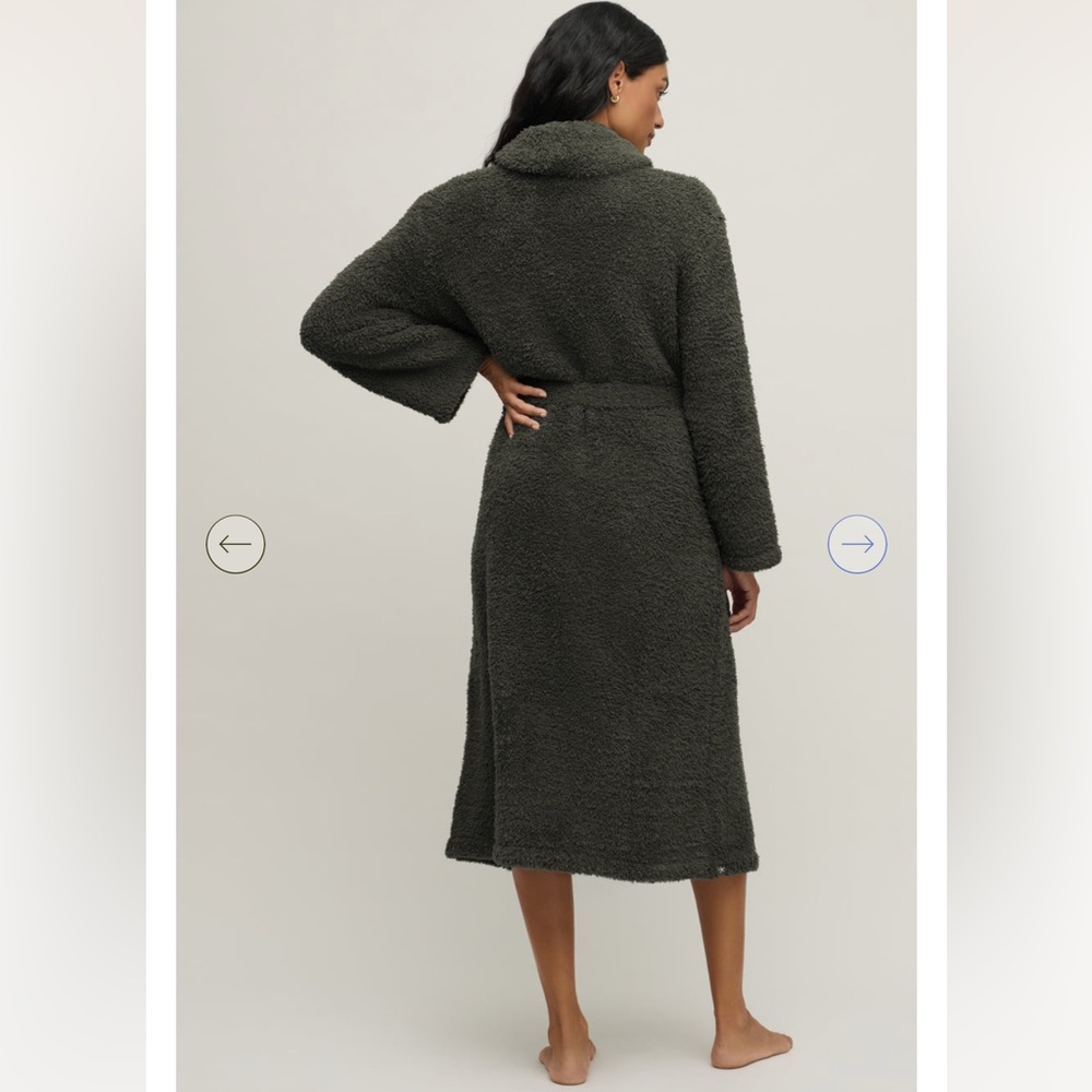 Barefoot Dreams CozyChic® Adult Robe in Dark Moss NWT - Picture 3 of 10